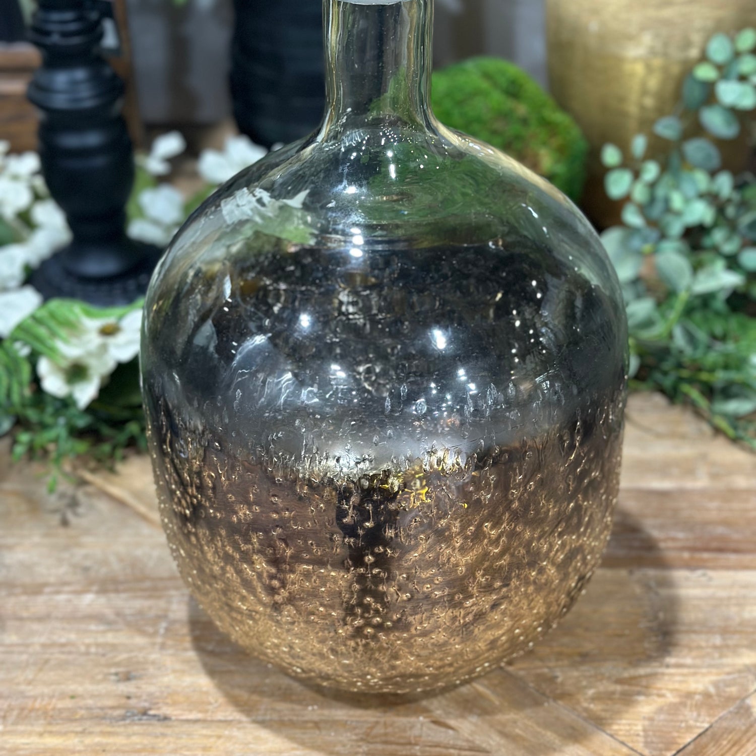 14” Vase Glass Dot