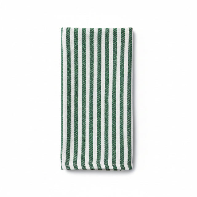 18"x18" Green & White Madison Stripe Napkin