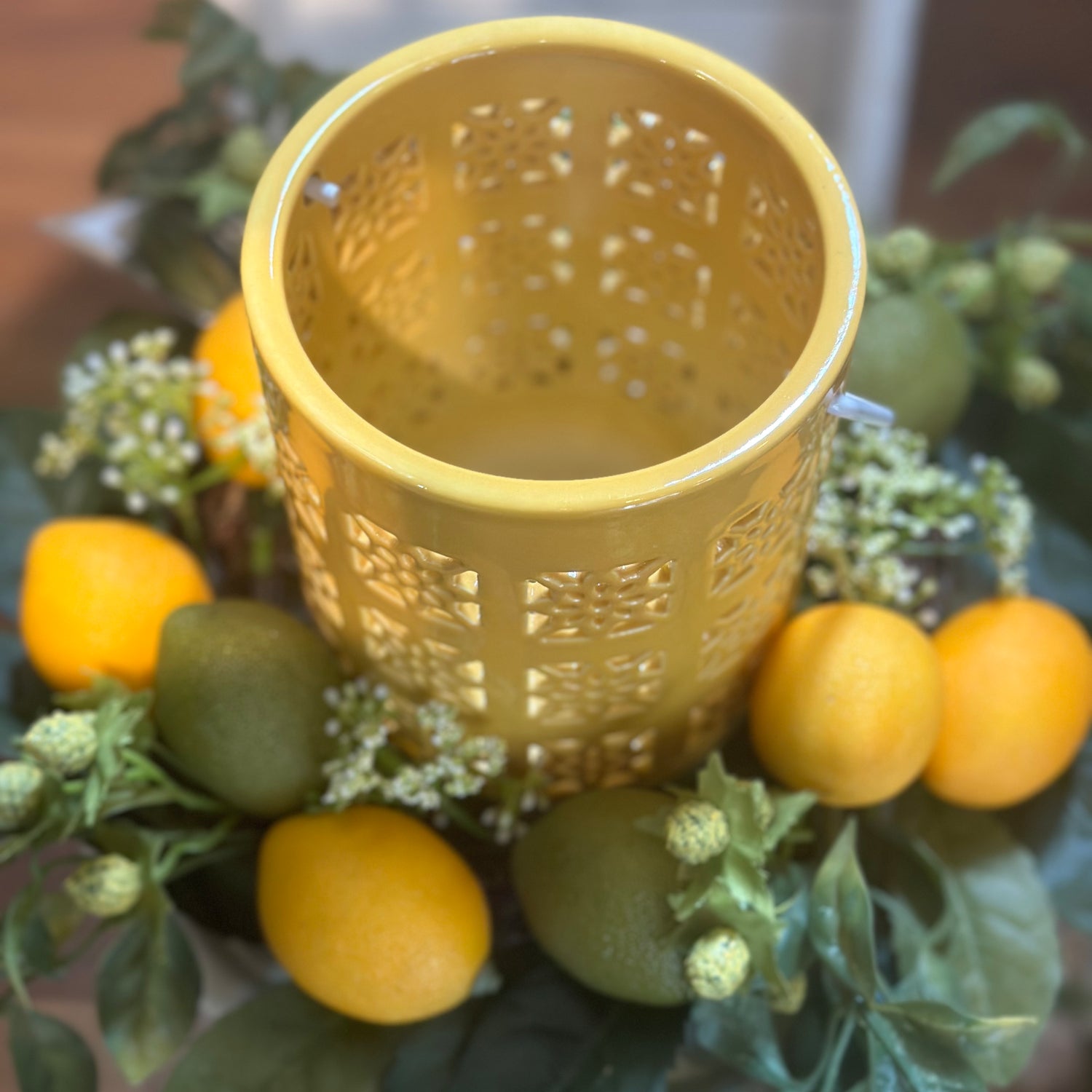 13" Lemon & Lime Candle Ring