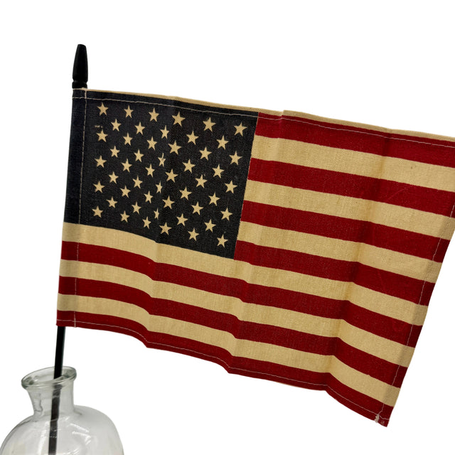 18" Tea Stained USA Flag Pick