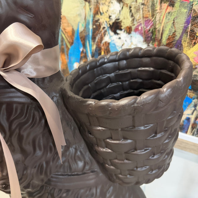 35" “Chocolate” Bunny with Basket | Brown or Ivory