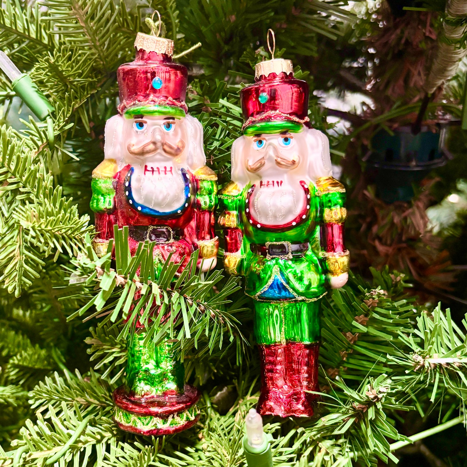 6" Glass Traditional Nutcracker Ornament