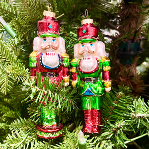 6" Glass Traditional Nutcracker Ornament