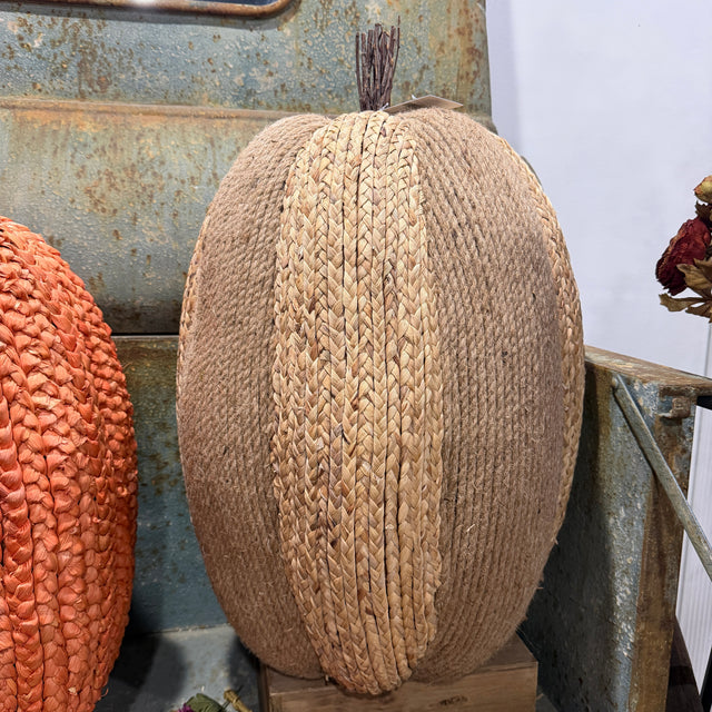 27" | 24" Rattan Natural Pumpkin