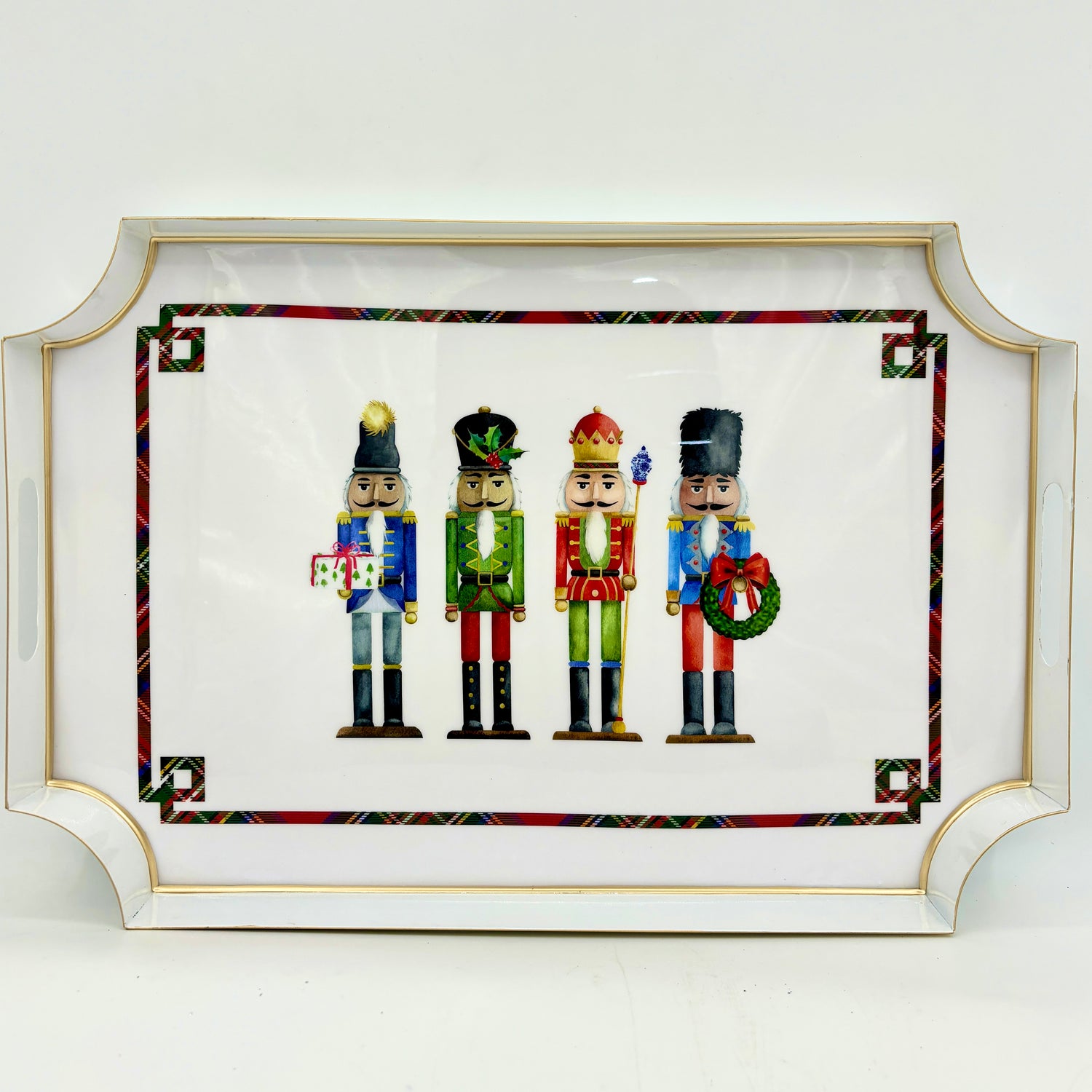 18" Nutcracker Enameled Tray