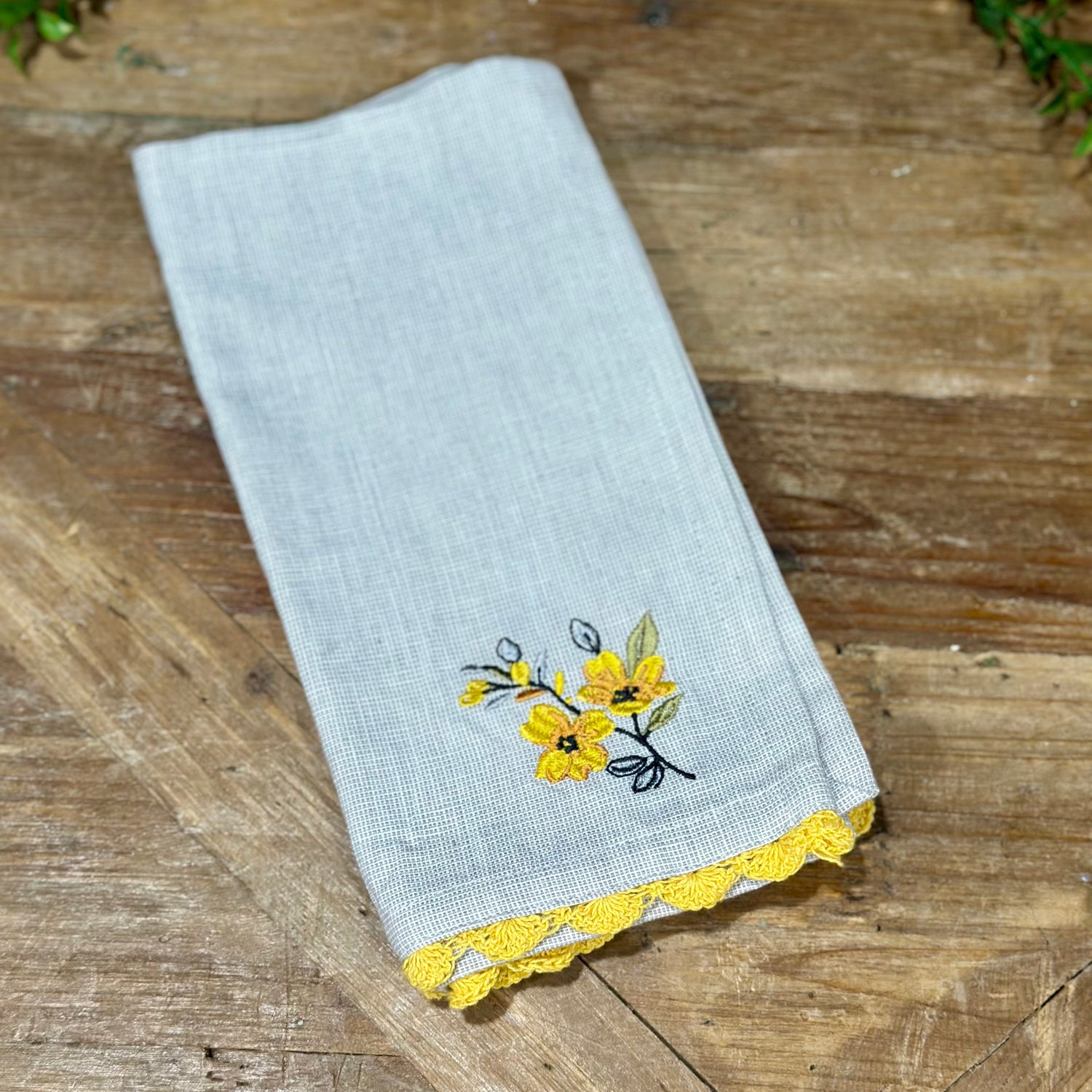 “Sweet Home” Embroidered Napkin