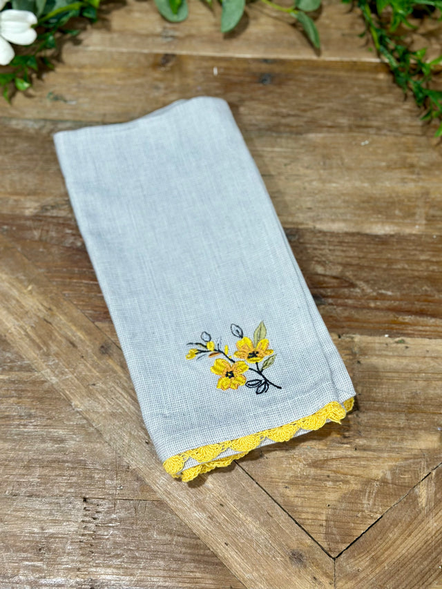 “Sweet Home” Embroidered Napkin