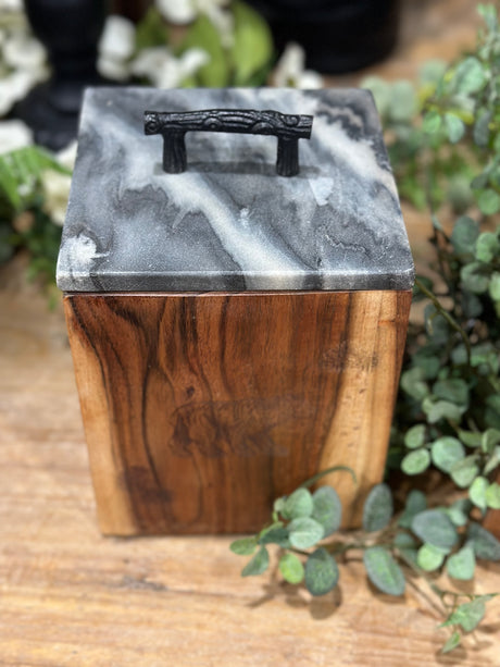 Rustic Wood Canister, additional view