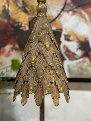 31" Gold Metal Tree Candle Holder