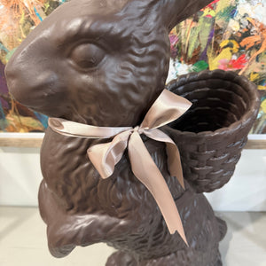 35" “Chocolate” Bunny with Basket | Brown or Ivory