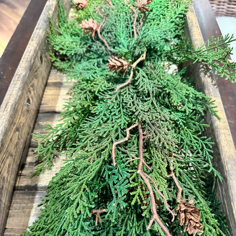 Real Touch Cedar Swag, additional view