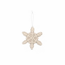3" Glass Figure Dolomite Snowflake/Tree Ornament