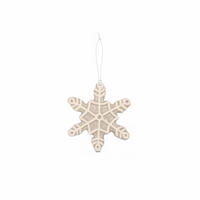 Glass Figure Dolomite Snowflake/Tree Ornament, additional view