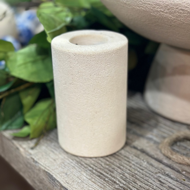 5" Round Sandstone Tealight Holder