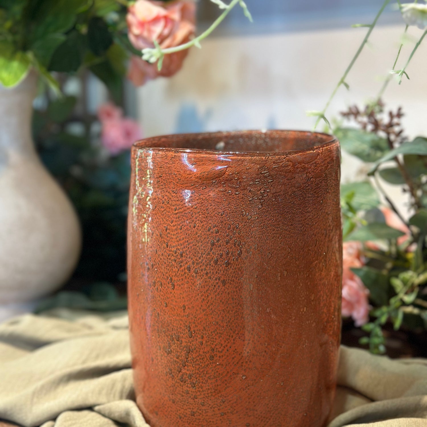 8.5" Amaranthine Glass Vase