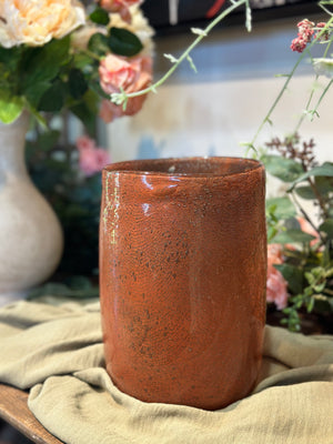 8.5" Amaranthine Glass Vase