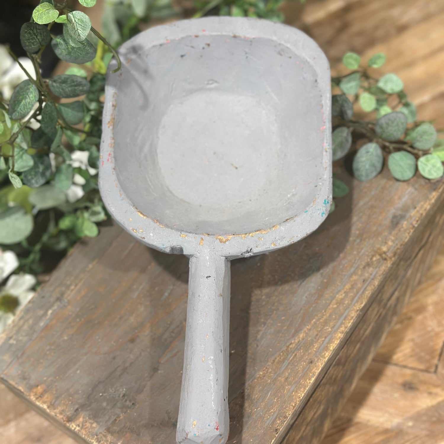 11" Wooden Scoop Dough Bowl
