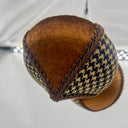 Houndstooth Ball and Onion Ornaments, Set of 2 in Brown or Black