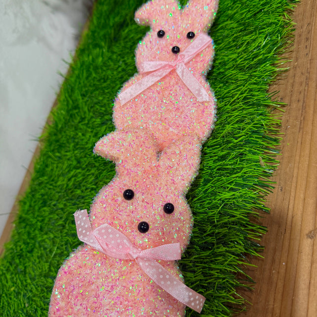 27" Sugared Bunny Peep Spray | Three Colors Available (Sold individually)