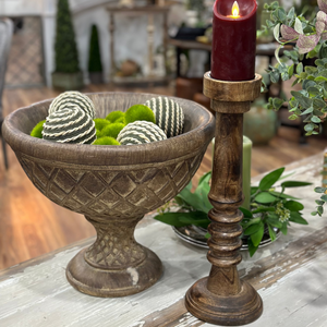 17" Candle Holder Mango Wood