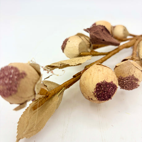 14 inch Dried Berry Pick, Burgundy, Cranberry, or Cream