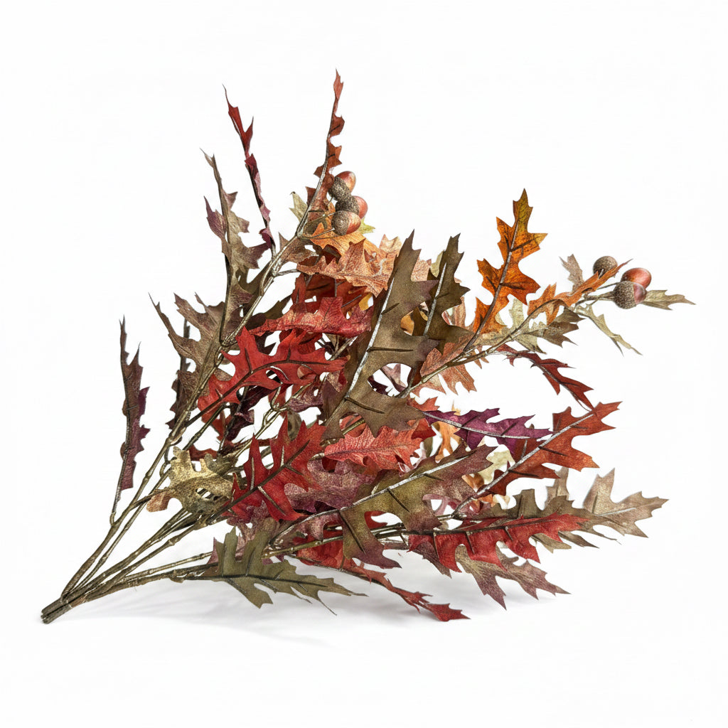 Gold Oak Leaf Bush with Leaves & Berries