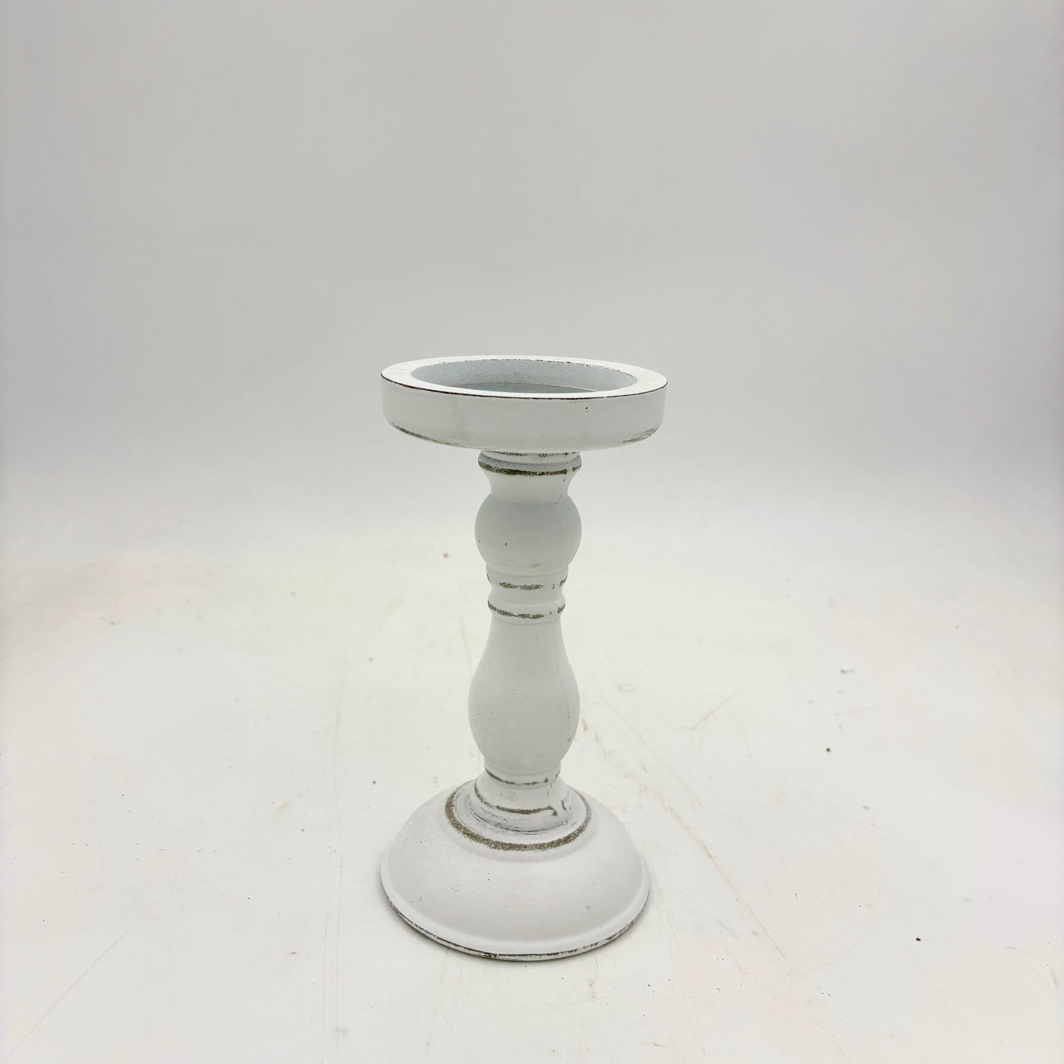 8" White Candleholder
