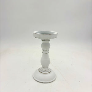 8" White Candleholder