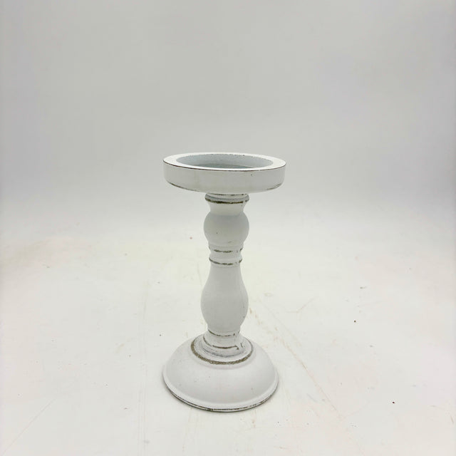 8" White Candleholder