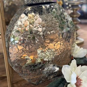 12” Golden Mosaic Vase