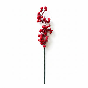 14" Red Berry Spray