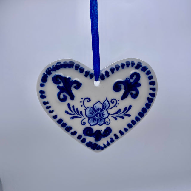 3" Delft Blue Ornament | Heart, Tree, or Star