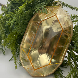 6.5" Champagne Oval Precious Gem Ornament