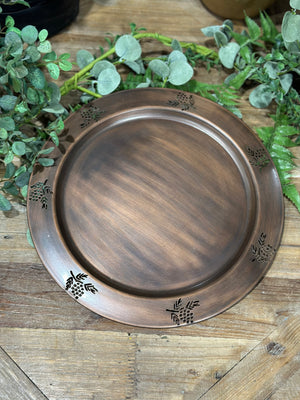 13” Metal Valley Pine Charger