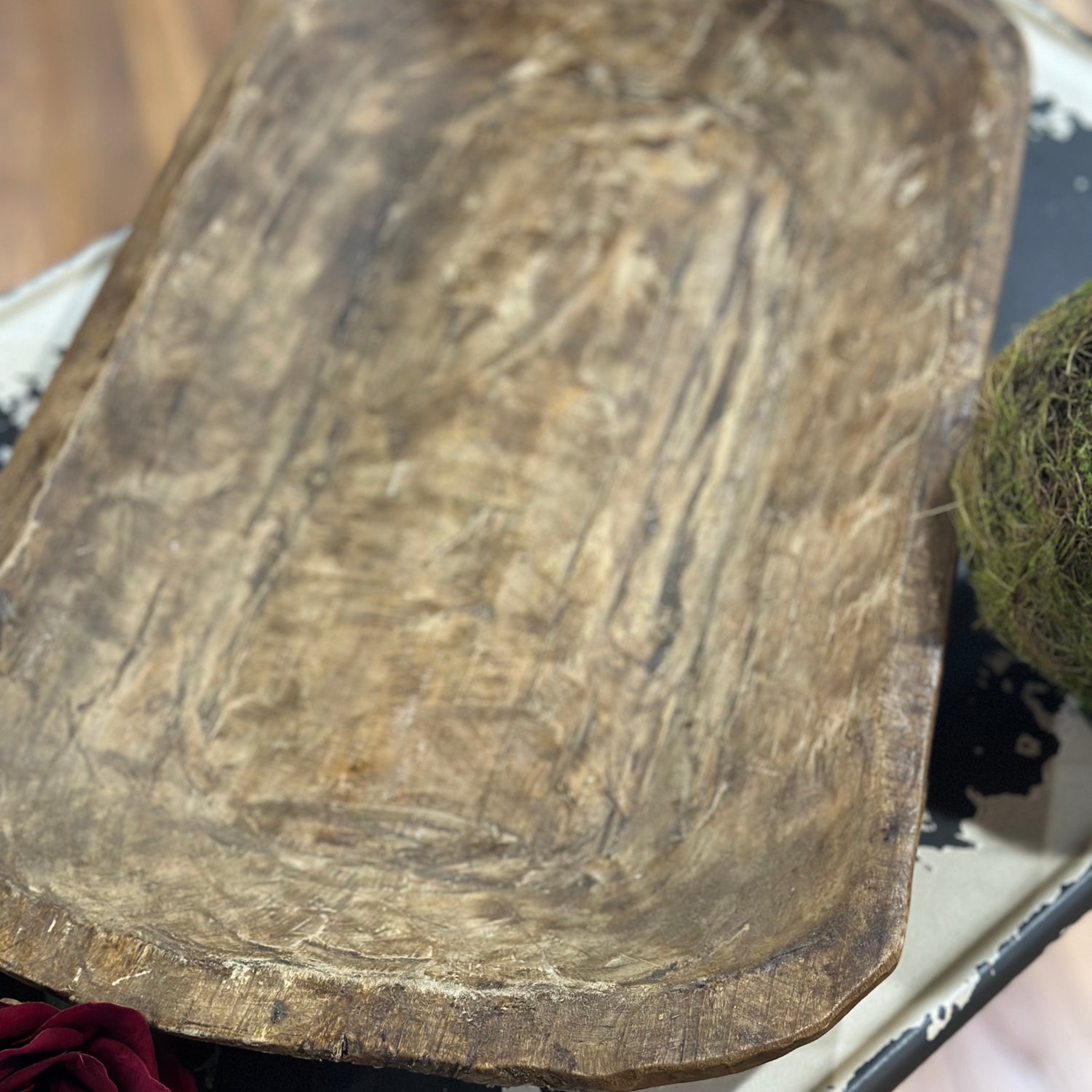 19" Medium Carved Dough Bowl