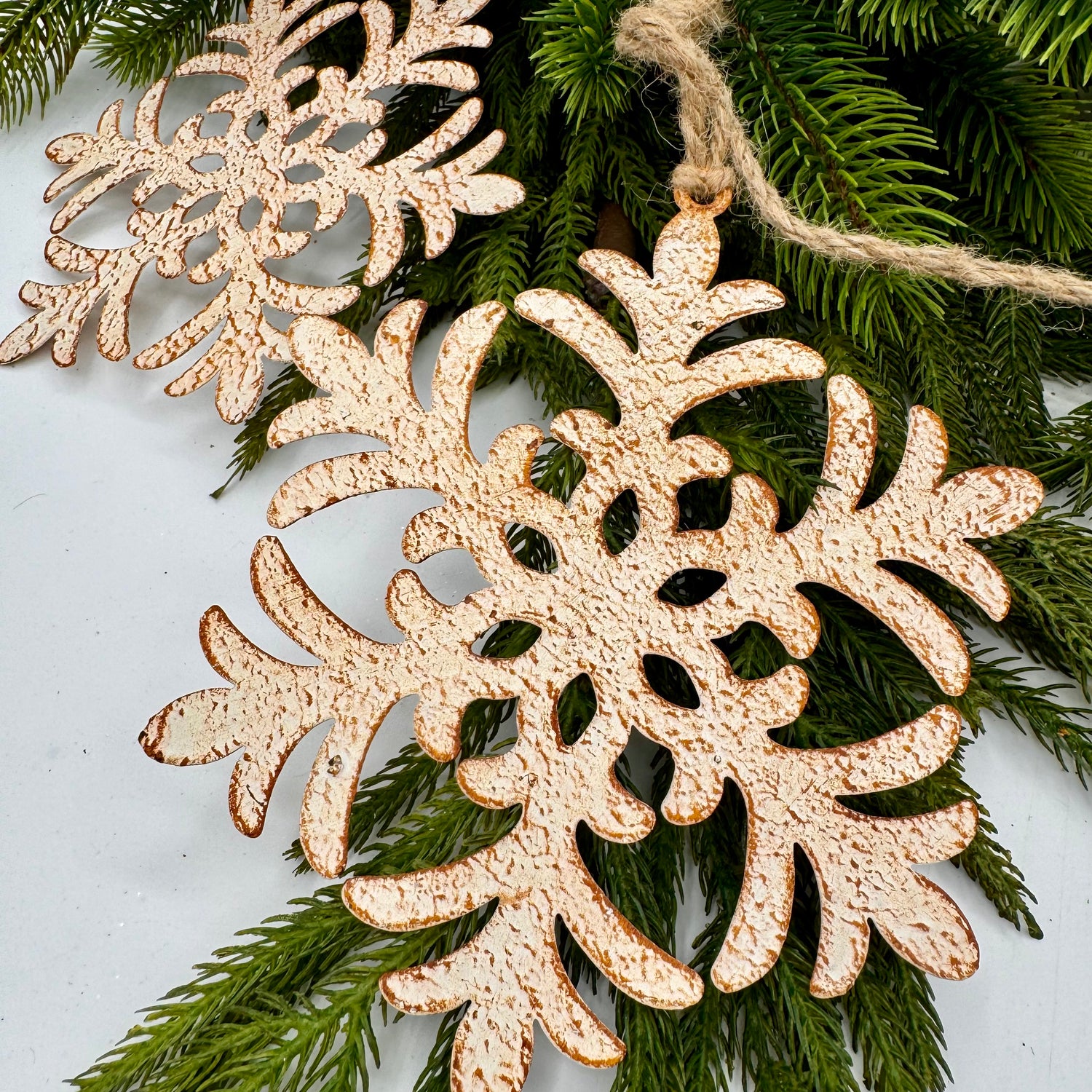 74" Metal Snowflake Garland