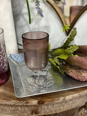 7” Hammered Goblet Orchid