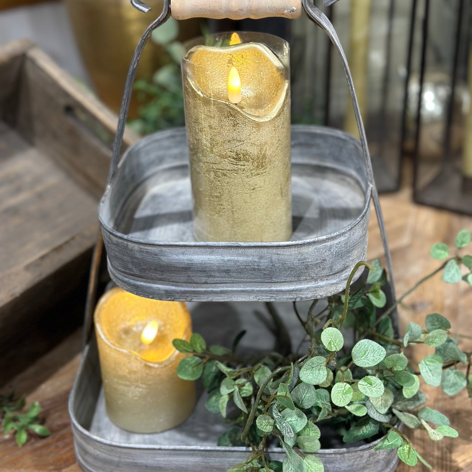 13" Metal Petite Square Serving Tier