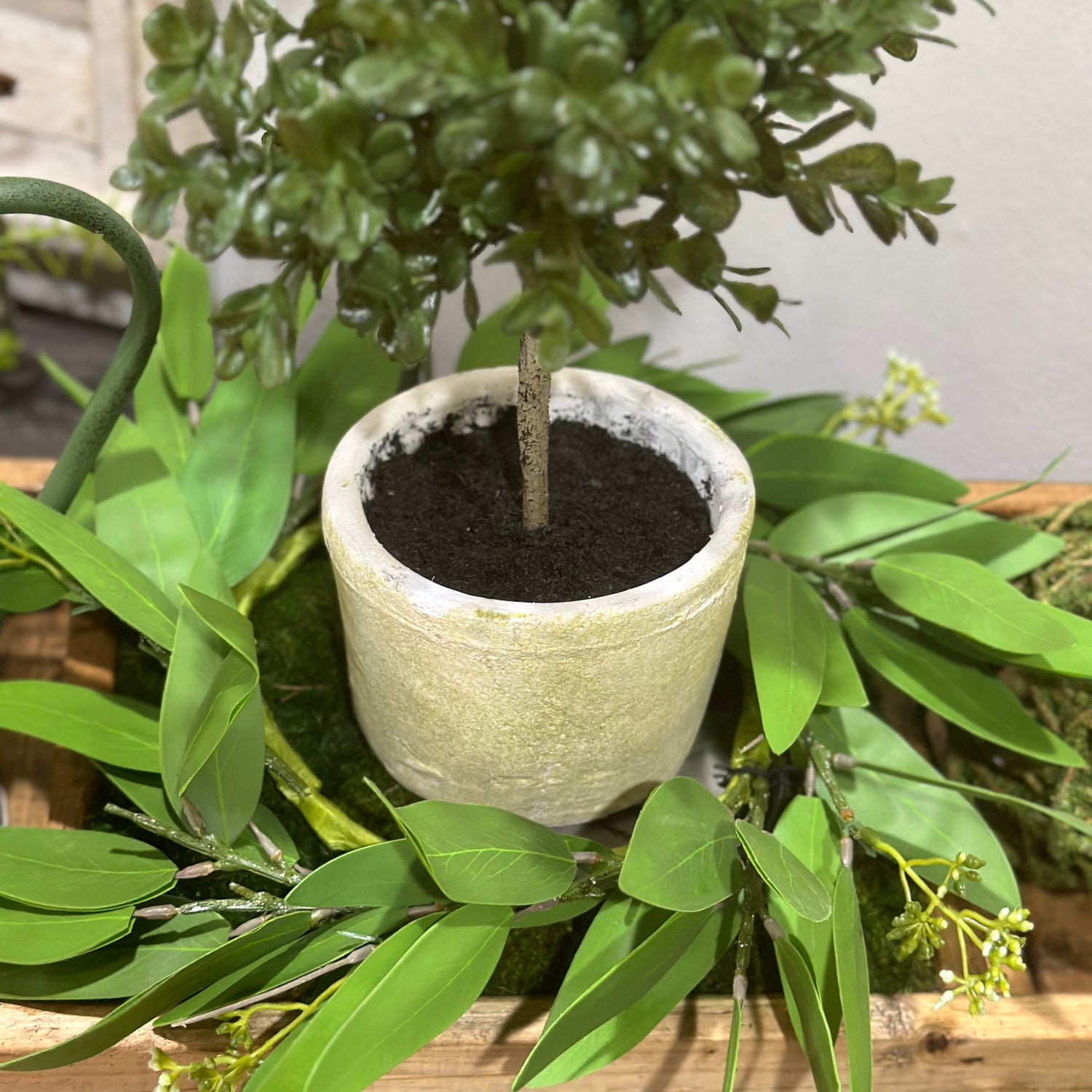 6" Eucalyptus Green Candle Ring