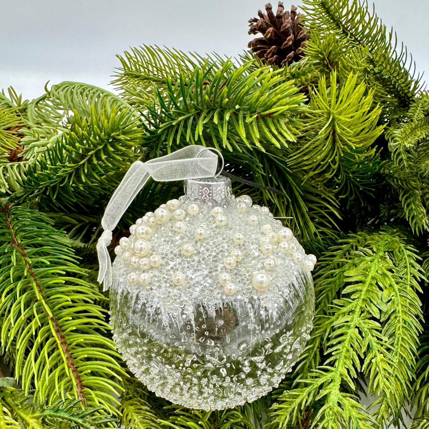 3" Bauble Glass Pearls, Speckled