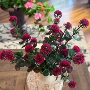 11.81" UV-Proof Mini Pom Bush | Fuschia or Multi