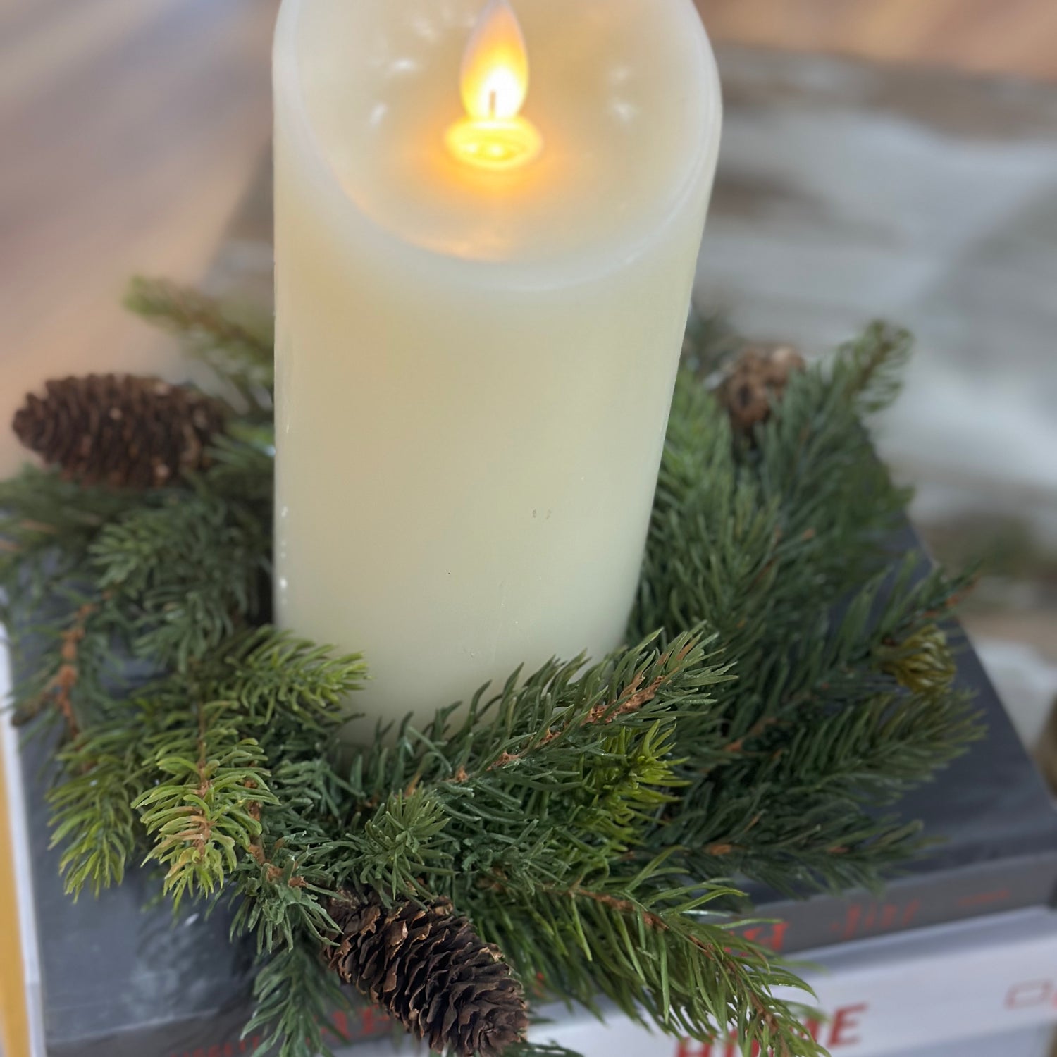 4.5” Spruce Candle Ring