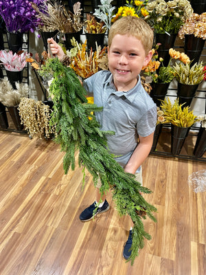 48" Real Touch Cedar | Spruce | Cone Garland