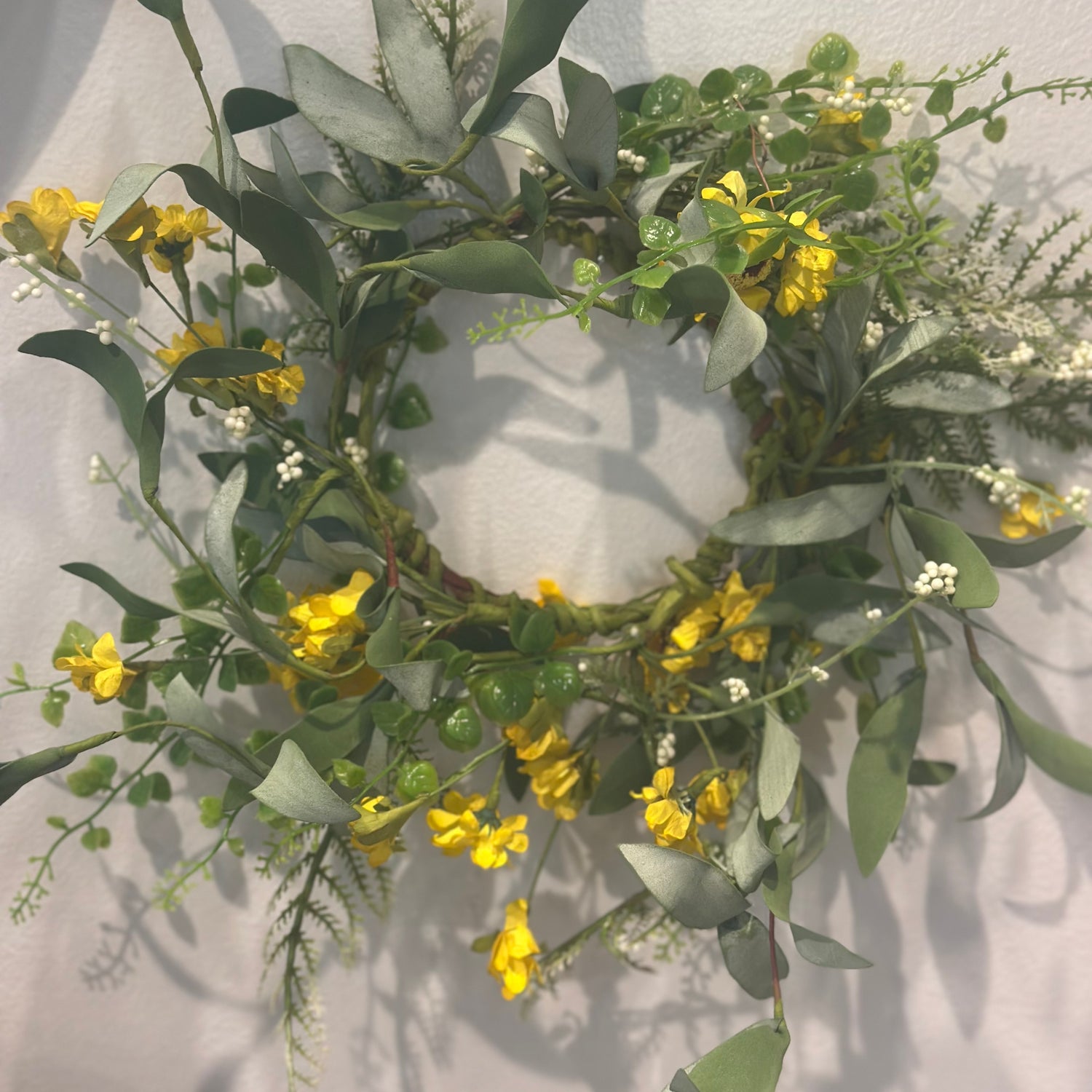 12" Mini Sunflower & Fern Candle Ring