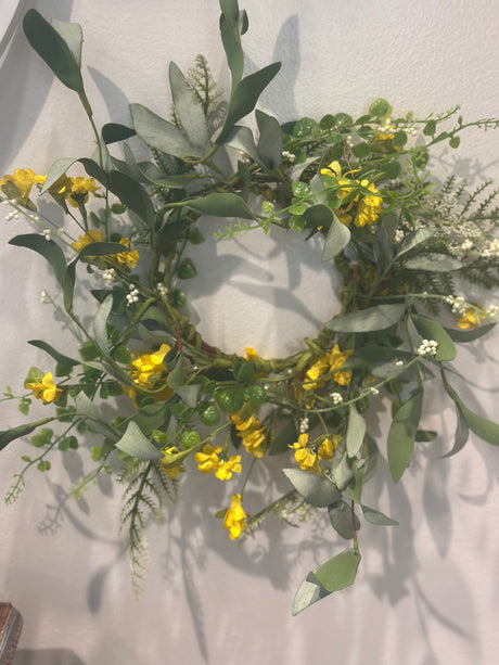 Mini Sunflower & Fern Candle Ring, additional view