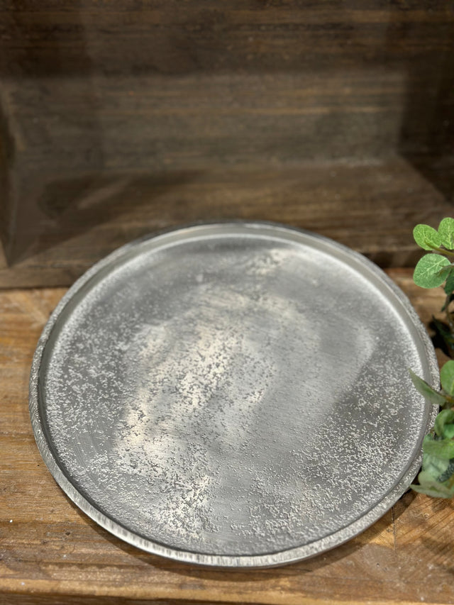 8" Deco Plate Aluminum Round