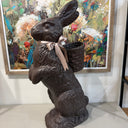 35" “Chocolate” Bunny with Basket | Brown or Ivory