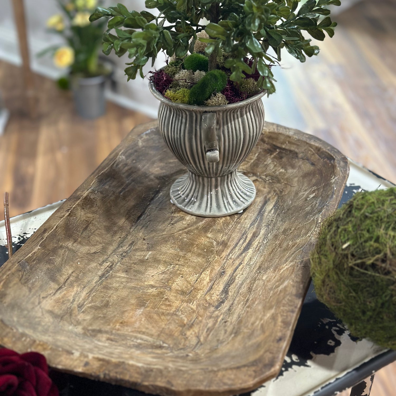 19" Medium Carved Dough Bowl