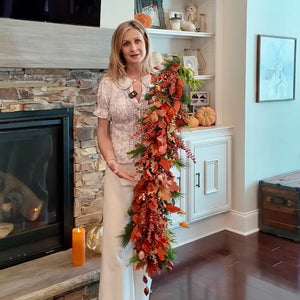 48" Autumn Orchard Mantel Endcap Garland