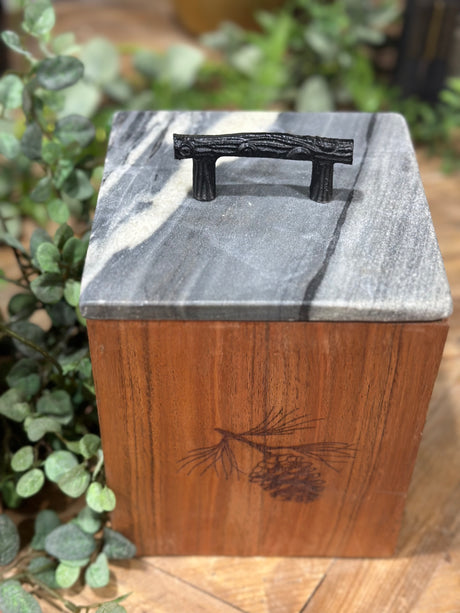 Rustic Wood Canister, additional view